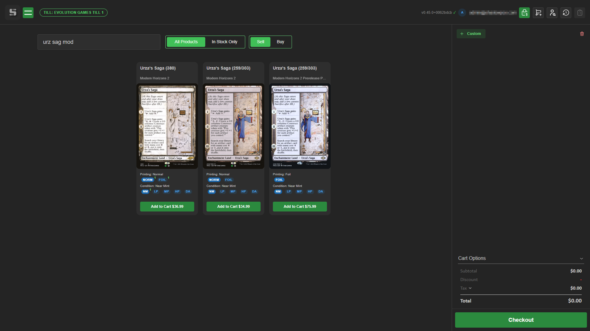 search results for 'urz sag mod'